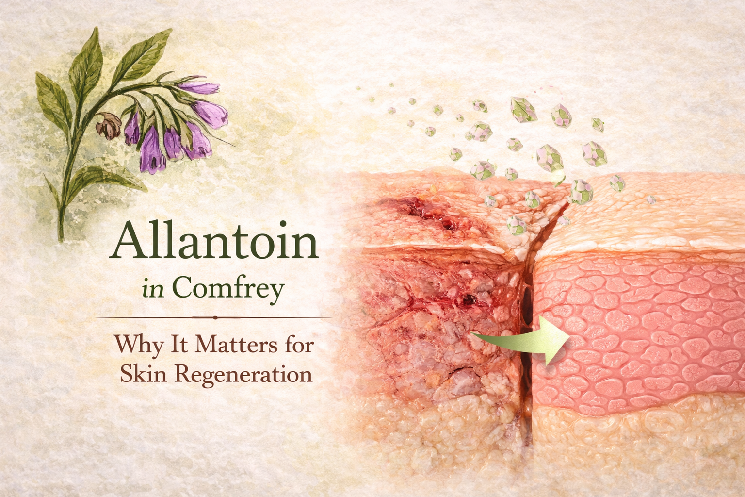 Allantoin in Comfrey: Why It Matters for Skin Regeneration