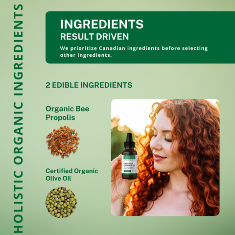 Organic propolis olive oil infusion
